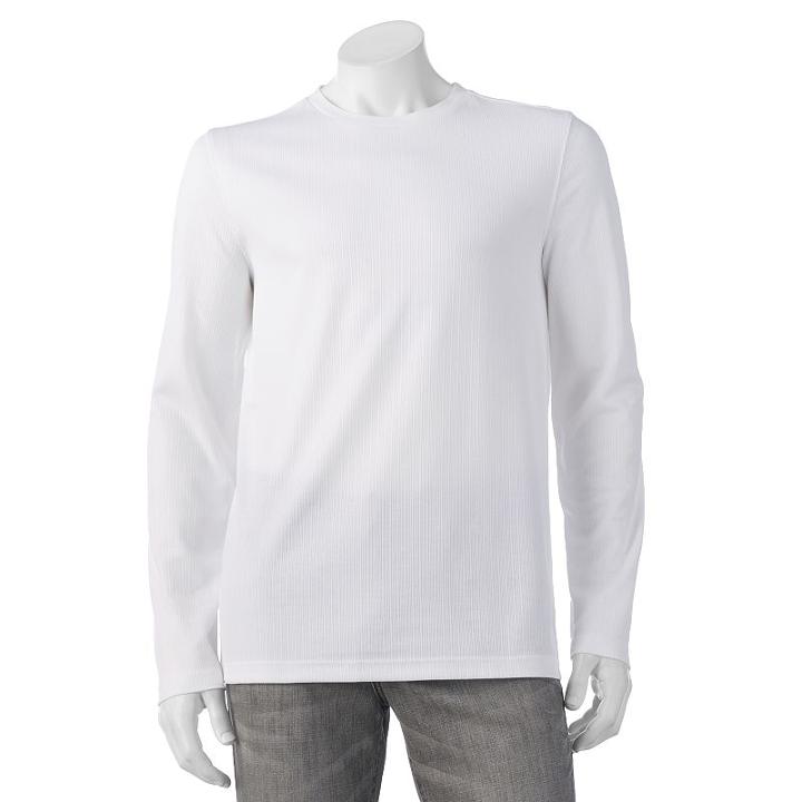 Men's Croft & Barrow&reg; Classic-fit Ribbed Crewneck Sweater, Size: Xl, Natural