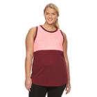 Juniors' Plus Size So&reg; Mesh-back Tank Top, Girl's, Size: 1xl, Dark Pink