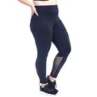 Plus Size Balance Collection Eleana Mesh Leggings, Women's, Size: 2xl, Black