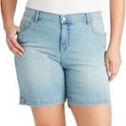 Plus Size Gloria Vanderbilt Amanda Jean Shorts, Women's, Size: 22 W, Light Blue