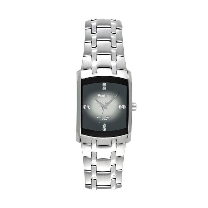 Armitron Men's Crystal Titanium Plated Stainless Steel Watch - 20/4507dgsv, Size: Medium, Grey