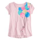 Girls 4-10 Jumping Beans&reg; Hi Low Graphic Tee, Size: 5, Brt Pink
