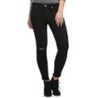 Juniors' Mudd&reg; Destructed Skinny Ankle Jeans, Teens, Size: 17, Black