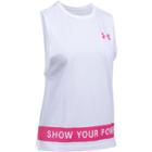 Women's Under Armour Power In Pink Show Your Power Graphic Tank, Size: Large, White