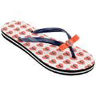 Women's Illinois Fighting Illini Bow Flip-flops, Size: Xl, Blue (navy)
