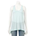 Women's Juicy Couture Handkerchief Tank, Size: Xs, Turquoise/blue (turq/aqua)