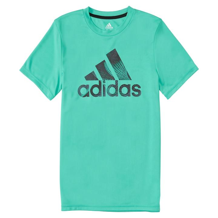 Boys 4-7x Adidas Patterned Logo Graphic Tee, Size: 7x, Med Green