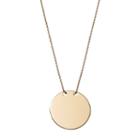 14k Gold Disc Pendant Necklace, Women's, Size: 18, Yellow