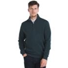 Men's Van Heusen Flex Classic-fit Stretch Fleece Quarter-zip Pullover, Size: Small, Dark Green
