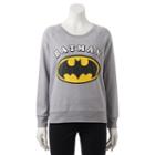 Juniors' Dc Comics Batman Logo Graphic Sweatshirt, Girl's, Size: Medium, Grey Other