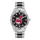 Game Time, Men's Cleveland Indians Heavy Hitter Watch, Silver