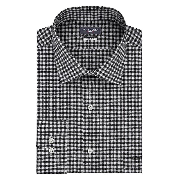 Men's Van Heusen Flex Collar Classic-fit Dress Shirt, Size: 15.5-32/33, Dark Grey