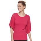 Women's Apt. 9&reg; Kimono Sleeve Crewneck Sweater, Size: Medium, Med Pink