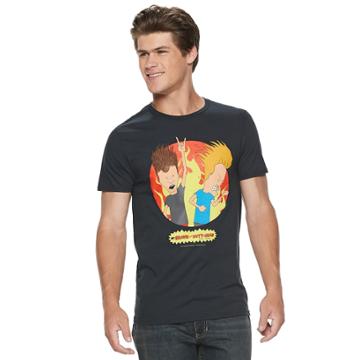 Men's Beavis & Butthead Tee, Size: Small, Black
