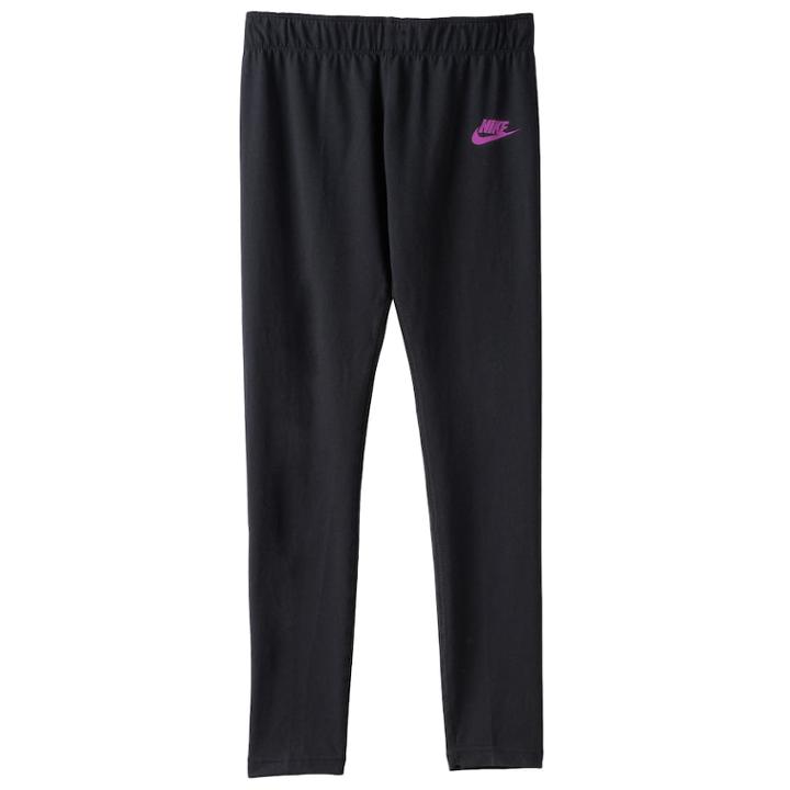 Girls 7-16 Nike Graphic Yoga Leggings, Size: Medium, Grey (charcoal)