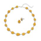 Napier Teardrop Collar Necklace & Stud Earring Set, Women's, Yellow