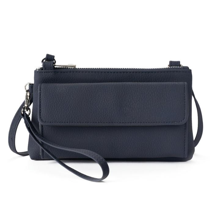 Apt. 9&reg; Chelsea Rfid-blocking Convertible Crossbody Bag, Women's, Blue (navy)