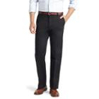Men's Izod American Chino Straight-fit Wrinkle-free Flat-front Pants, Size: 32x30, Black