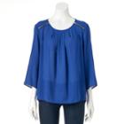Women's Double Click Zipper Top, Size: Xl, Med Blue