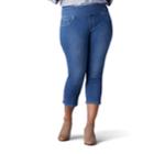 Plus Size Lee Pull-on Slimming Capri Jeans, Women's, Size: 22 - Regular, Dark Blue
