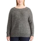 Plus Size Chaps Cable-knit Crewneck Sweater, Women's, Size: 1xl, Black