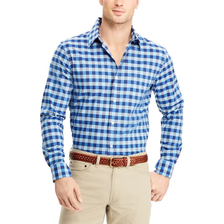 Men's Chaps Classic-fit Woven Button-down Shirt, Size: Xxl, Blue