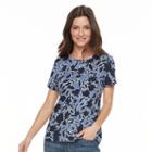 Croft & Barrow, Women's &reg; Essential Crewneck Tee, Size: Xs, Blue (navy)