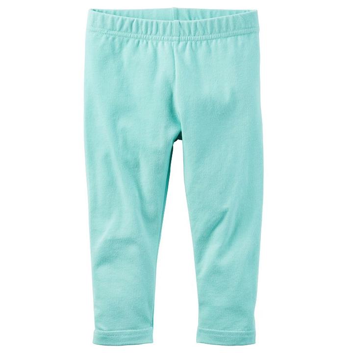 Girls 4-8 Carter's Aqua Capri Leggings, Girl's, Size: 8, Turquoise/blue (turq/aqua)