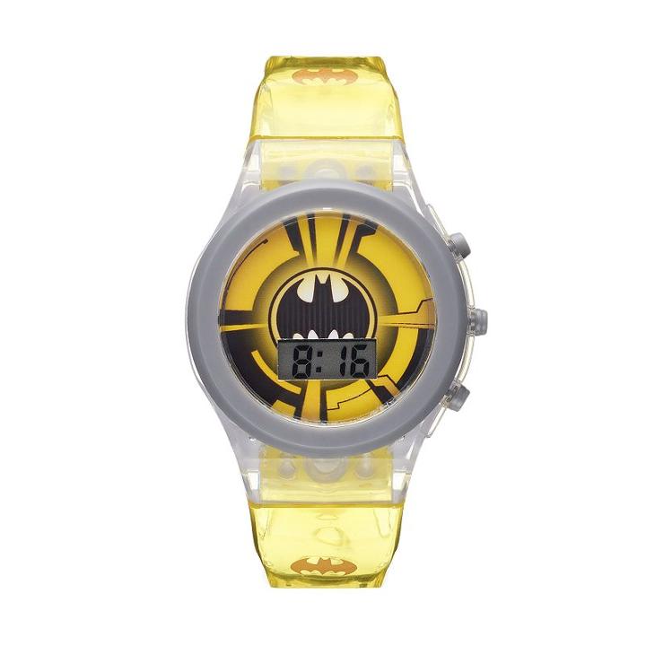 Dc Comics Batman Kids' Digital Light-up Watch, Boy's, Size: Medium, Yellow