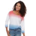 Petite Sonoma Goods For Life&trade; V-neck Graphic Sweatshirt, Women's, Size: Xl Petite, Dark Blue