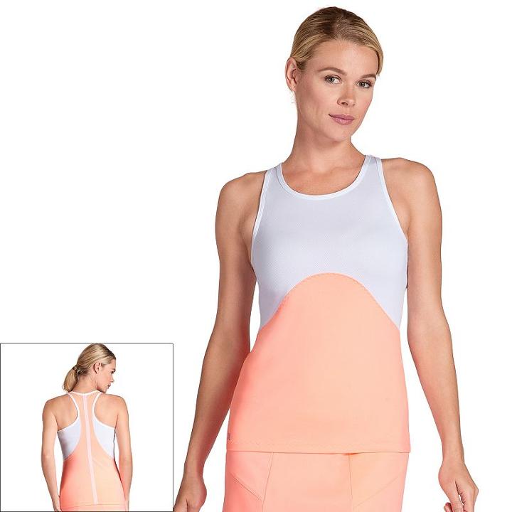 Women's Tail Citrus Crush Dennya Scoopneck Racerback Tennis Tank, Size: Xl, Beige Over