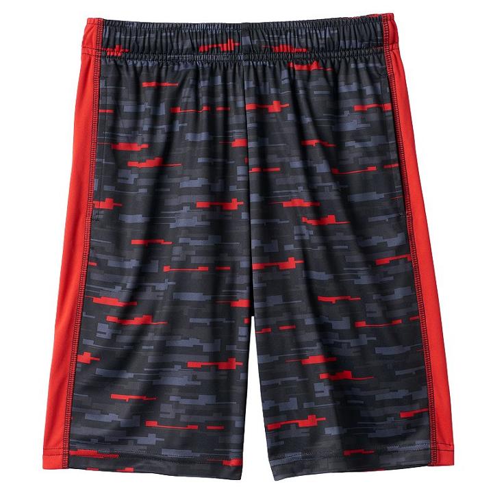 Boys 8-20 Tek Gear&reg; Sky Striped Performance Athletic Shorts, Boy's, Size: L(14/16), Dark Grey