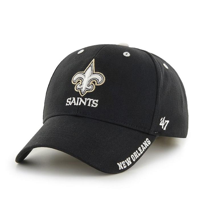 Adult '47 Brand New Orleans Saints Frost Mvp Adjustable Cap, Black