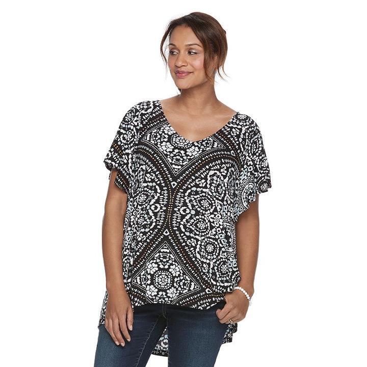 Maternity A:glow Print Flutter Tee, Women's, Size: Xl-mat, Med Blue