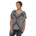 Maternity A:glow Print Flutter Tee, Women's, Size: Xl-mat, Med Blue