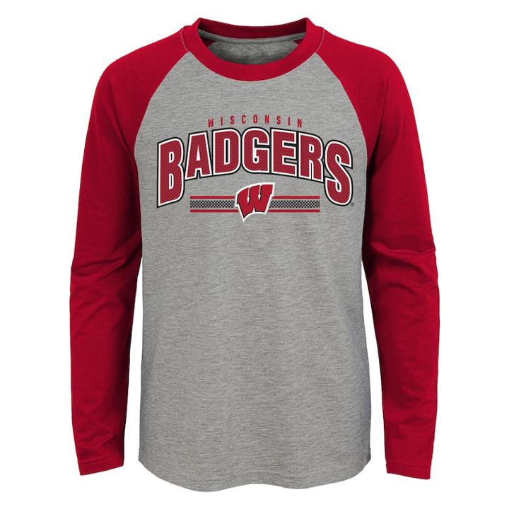 Boys 4-18 Wisconsin Badgers Audible Tee, Size: 6-7, Grey