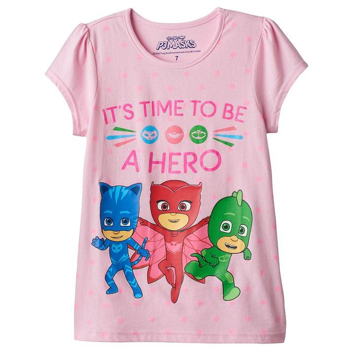 Girls 4-7 Pj Masks Owlette, Catboy & Gekko Graphic Tee, Girl's, Size: 4, Pink