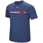 Men's Under Armour Minnesota Twins Heat Gear Stripe Tee, Size: Medium, Blue