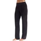 Women's Cuddl Duds Plush Velour Pants, Size: Large, Black