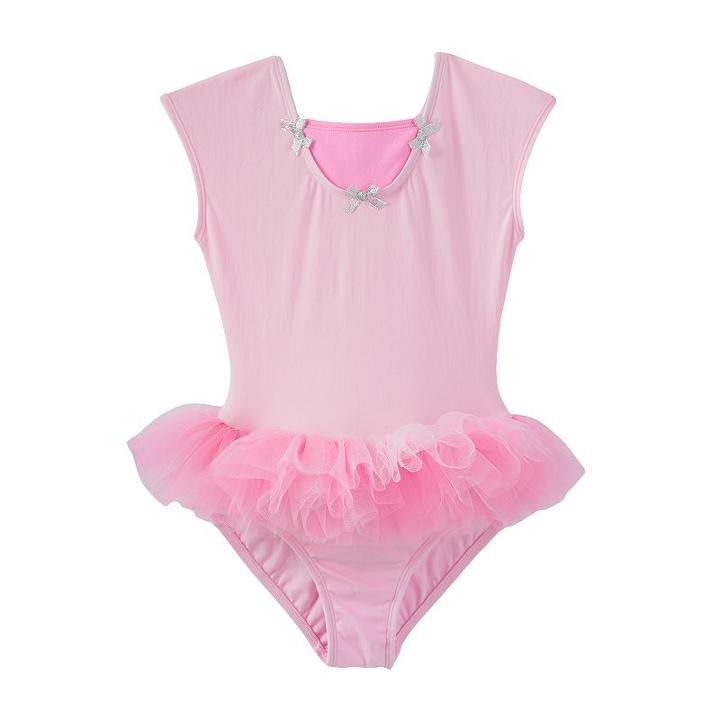 Jacques Moret Bow Skirted Leotard - Girls 4-14, Girl's, Size: Medium, Pink