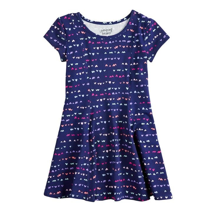 Girls 4-10 Jumping Beans&reg; Printed Dress, Size: 10, Blue