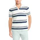 Men's Chaps Classic-fit Striped Stretch Polo, Size: Xl, White