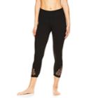 Women's Gaiam Lena Laser-cut Yoga Midrise Capri Leggings, Size: Xs, Oxford