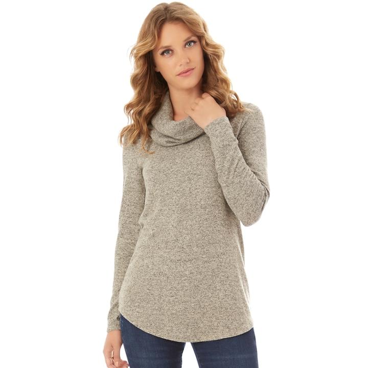 Women's Apt. 9&reg; Cowlneck Pullover, Size: Xl, White Oth