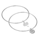 Love This Life Mother Tree Charm Bangle Bracelet Set, Women's, Grey