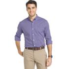 Men's Izod Advantage Sportflex Regular-fit Gingham-checked Stretch Button-down Shirt, Size: Large, Purple Oth
