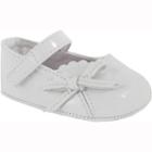Baby Girl Wee Kids White Patent Leather Mary Jane Crib Shoes, Size: 0