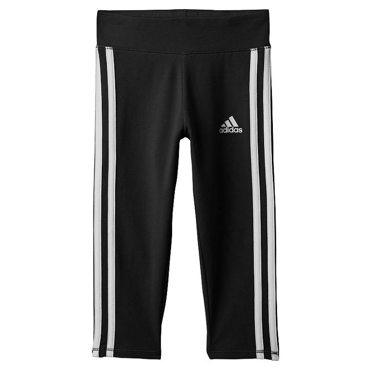 Girls 4-6x Adidas Striped Running Tights, Girl's, Size: 6x, Black
