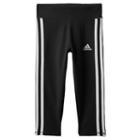 Girls 4-6x Adidas Striped Running Tights, Girl's, Size: 6x, Black