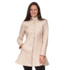 Women's Fleet Street Wool-blend Flounce Coat, Size: Xl, Nude